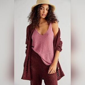 FREE PEOPLE BEACH Knitted Sweater Tank Top